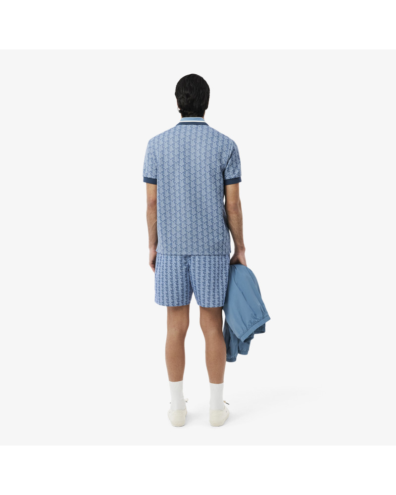 Maillot de bain mi-long imprimé monogramme