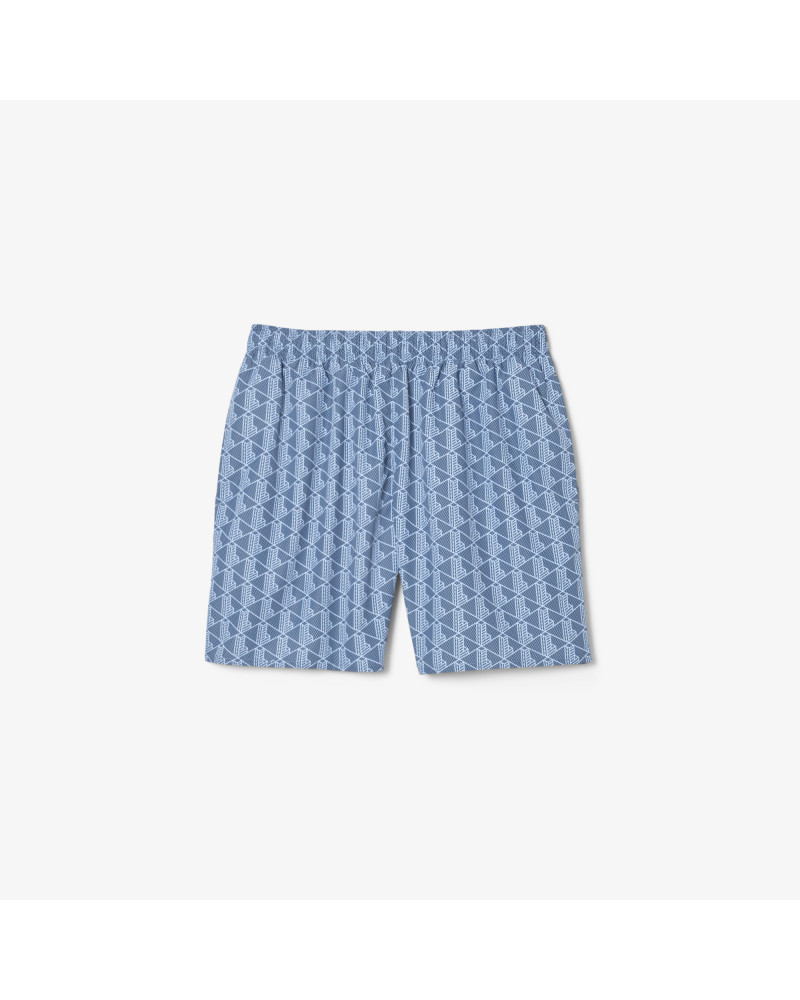 Maillot de bain mi-long imprimé monogramme