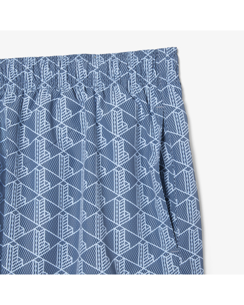 Maillot de bain mi-long imprimé monogramme