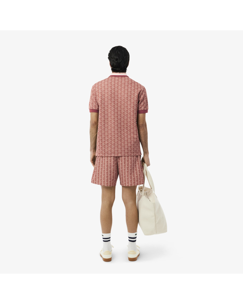 Maillot de bain mi-long imprimé monogramme