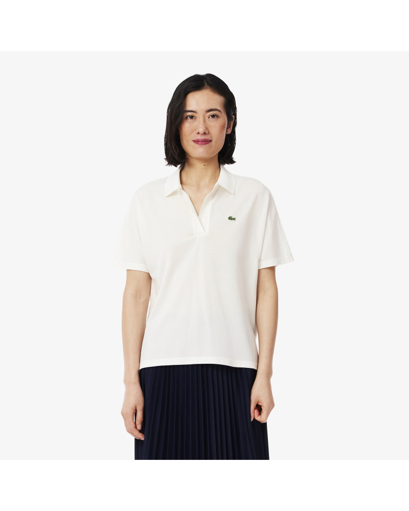 Polo relaxed fit Piqué fluide