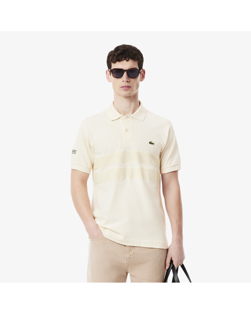 Polo L.12.12 classic fit bandes en mesh