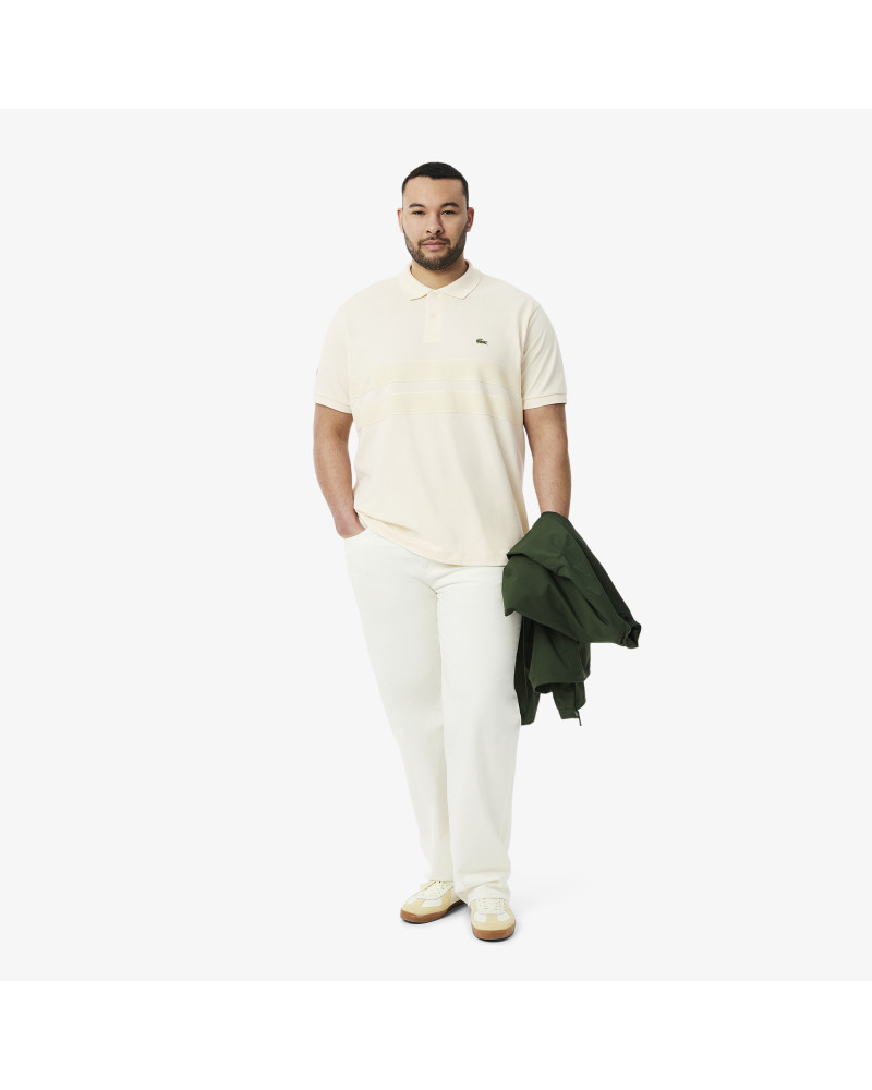 Polo L.12.12 classic fit bandes en mesh