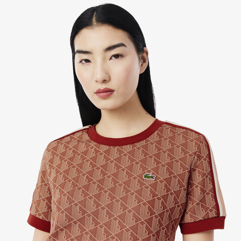 T-shirt slim fit jacquard monogramme