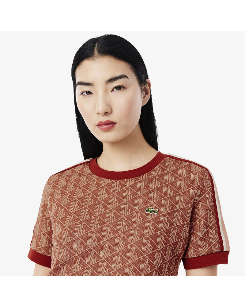 T-shirt slim fit jacquard monogramme