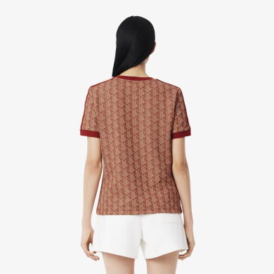 T-shirt slim fit jacquard monogramme