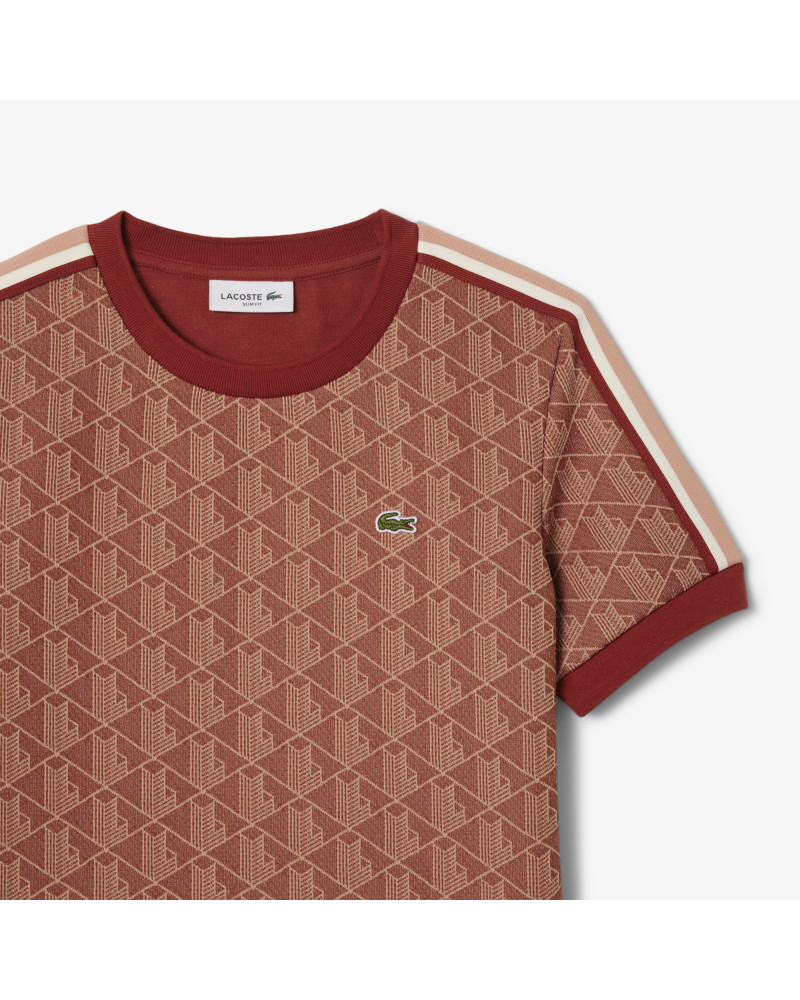 T-shirt slim fit jacquard monogramme