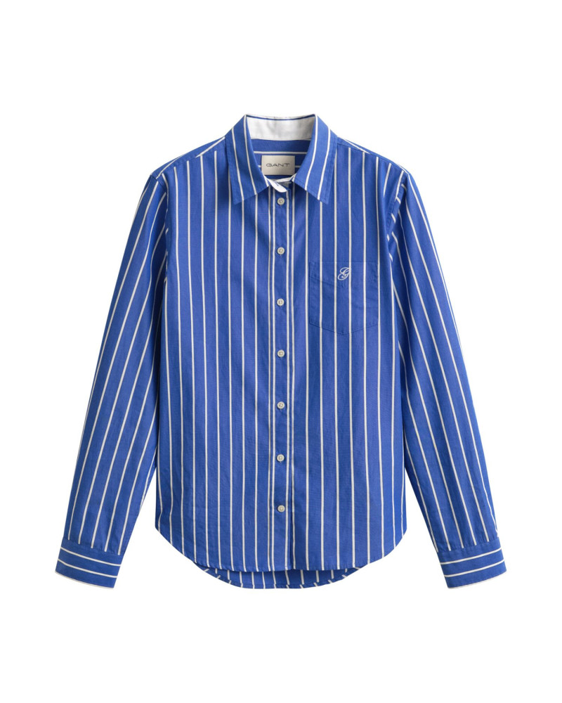 CHEMISE À RAYURES EN POPLINE CLASSIQUE RÉGULIÈRE