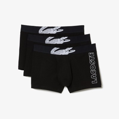 Lot de 3 boxers courts homme Lacoste avec imprimé crocodile