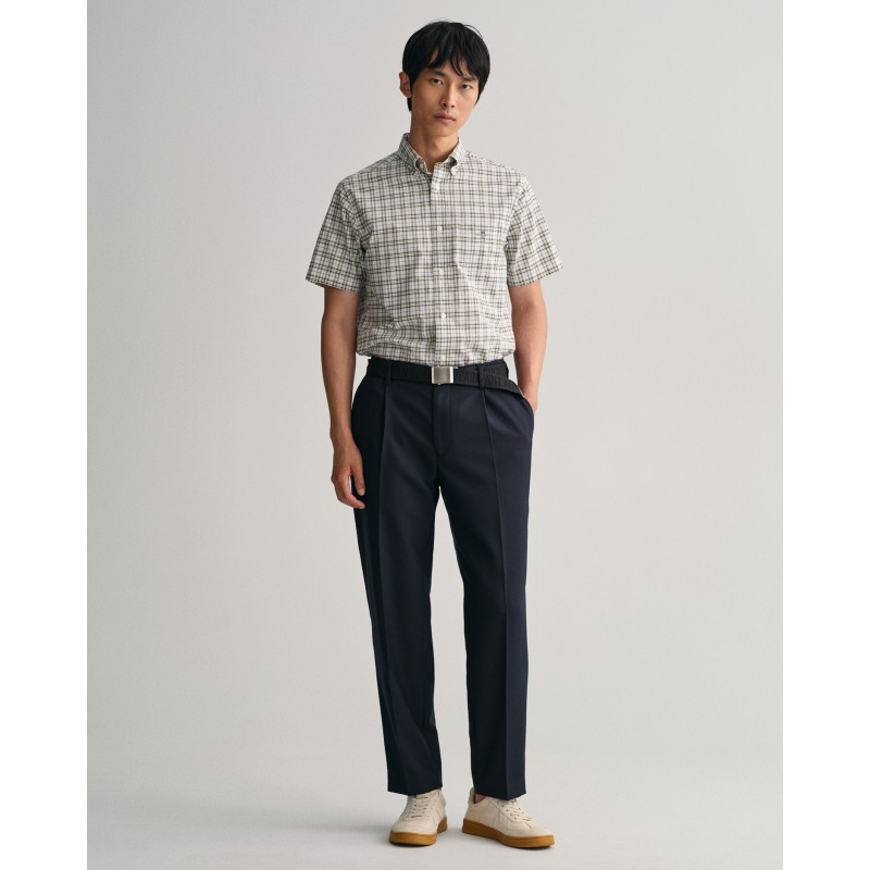 REG POPLIN MICRO CHECK SS SHIRT