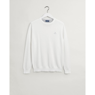 COTTON PIQUE C-NECK