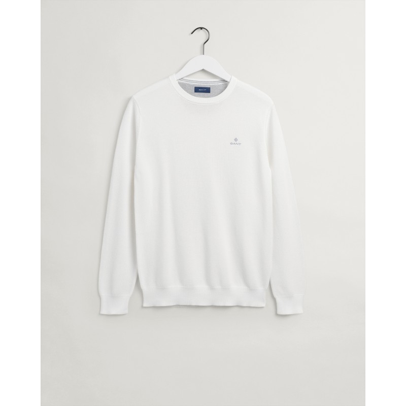 COTTON PIQUE C-NECK