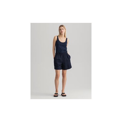 LINEN VISCOSE PULL-ON SHORTS