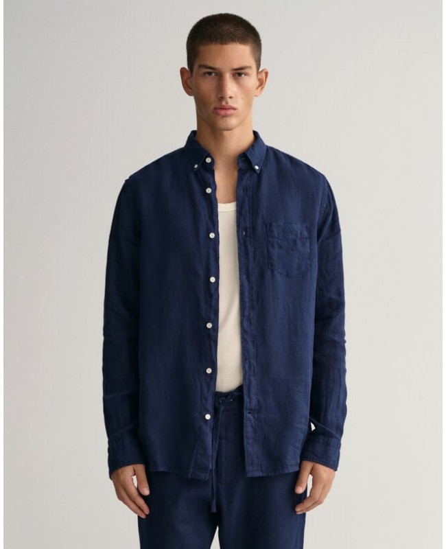 REG UT GMNT DYED LINEN SHIRT