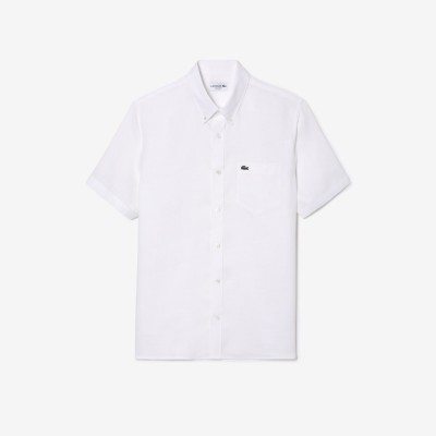 Chemise à manches courtes homme Lacoste en lin