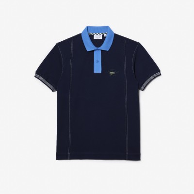 Polo bicolore homme Lacoste en coton biologique