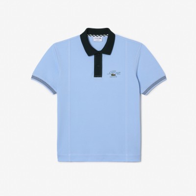 Polo bicolore homme Lacoste en coton biologique