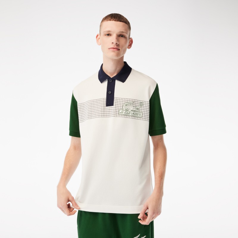 Polo homme Lacoste loose fit en coton biologique