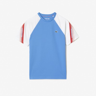 T-shirt homme Lacoste Tennis regular fit bandes siglées