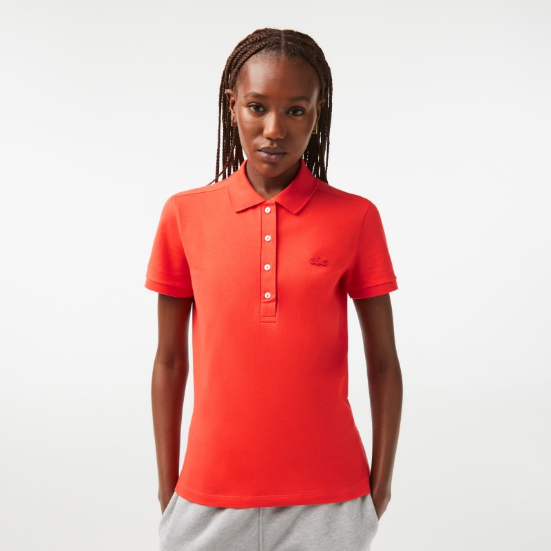 Polo Lacoste slim fit en piqué de coton stretch