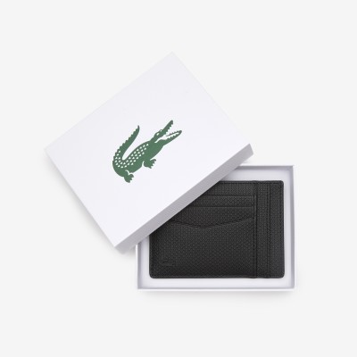 Porte-cartes homme Lacoste Chantaco en cuir de vachette