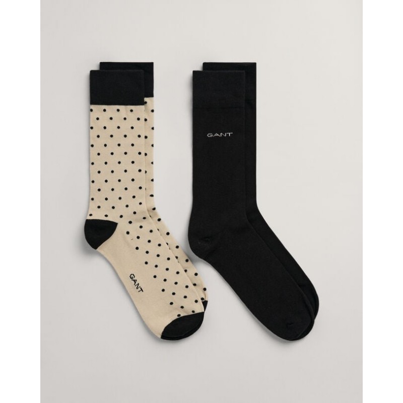 SOLID AND DOT SOCKS 2-PACK