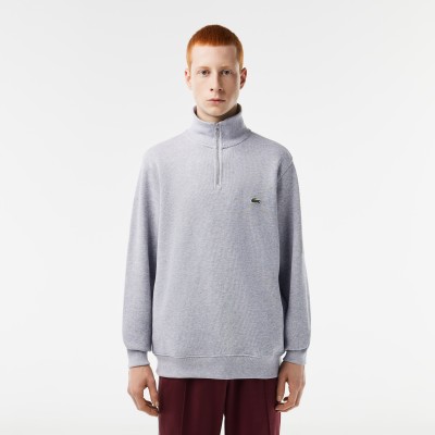 Sweatshirt col montant zippé en interlock