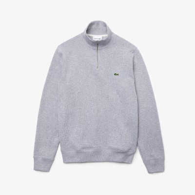 Sweatshirt col montant zippé en interlock