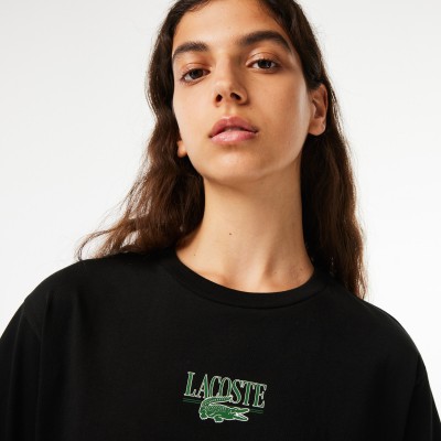 T-shirt en jersey de coton imprimé Lacoste