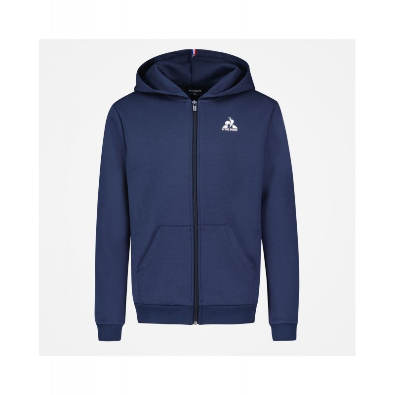 Sweat zip à capuche bleu enfant