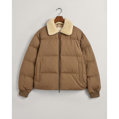 FLANNEL PADDED PUFFER JACKET