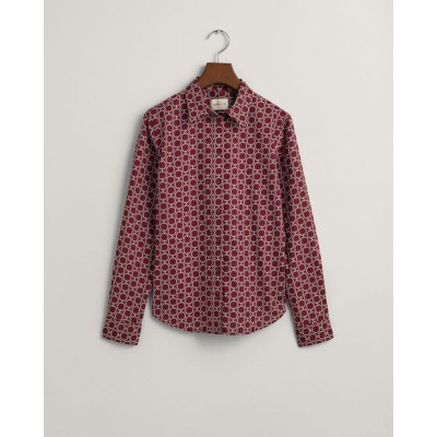 REG GEOMETRIC COT VOILE SHIRT