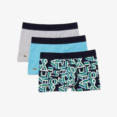 Lot de 3 boxers Lacoste en coton stretch avec crocodile 3D pour homme