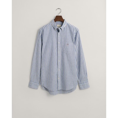 REG COTTON LINEN STRIPE SHIRT