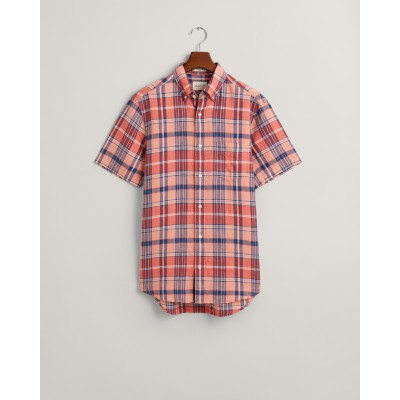 REG LINEN MADRAS SS SHIRT