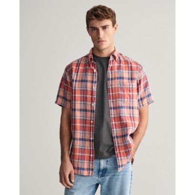 REG LINEN MADRAS SS SHIRT