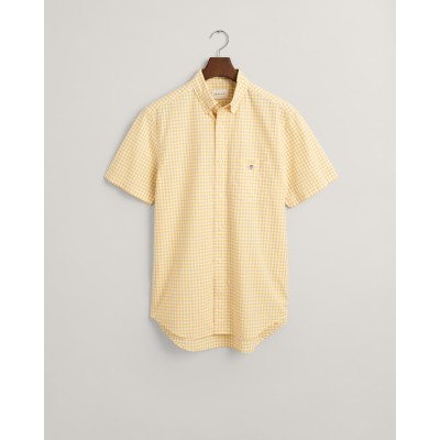 REG POPLIN GINGHAM SS SHIRT