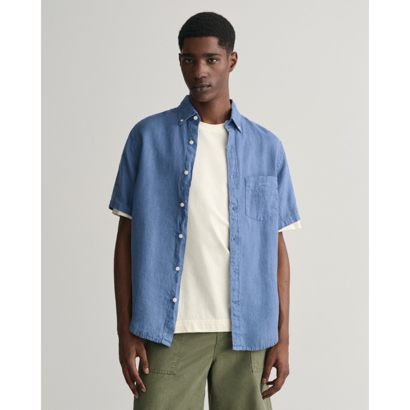 REG GMNT DYED LINEN SS SHIRT