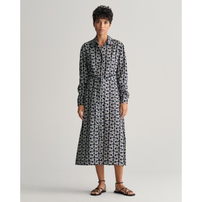 SLIM G PATTERN SHIRT DRESS