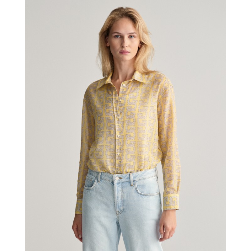 REL G PATTERN COT SILK SHIRT