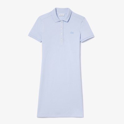 Robe polo en piqué de coton stretch