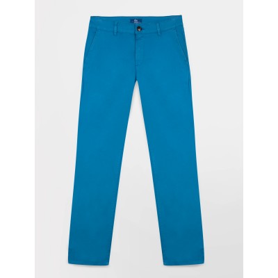   Pantalon Chino Homme Coton Stretch Bleu  