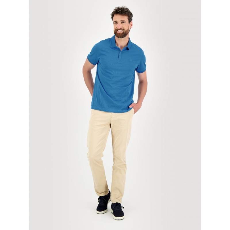 Polo Homme Coton Biologique Manches Courtes Bleu