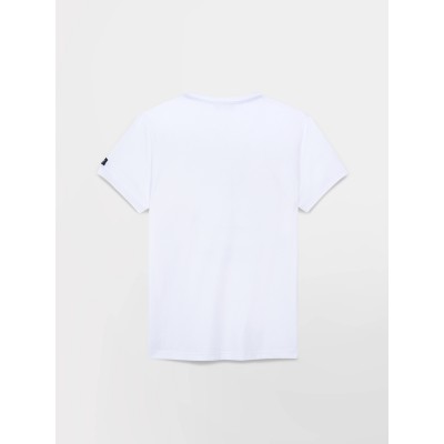   Tee Shirt Homme Print Bateau Coton Biologique Blanc  