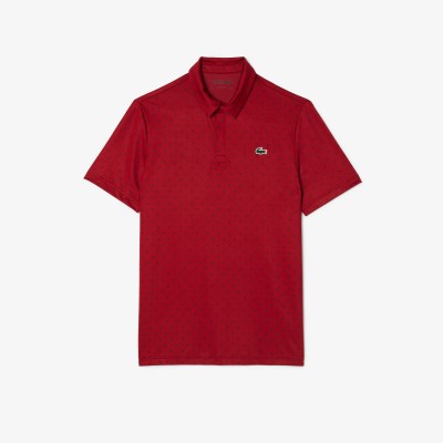 Polo imprimé homme Lacoste Golf en polyester recyclé