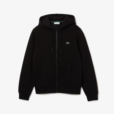 Sweatshirt Jogger zippé homme en molleton Lacoste avec poche kangourou