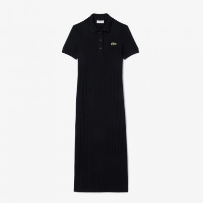 Robe longue esprit polo femme Lacoste