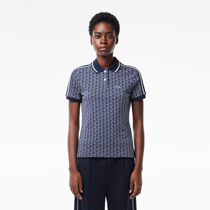 Polo slim fit jacquard monogramme Lacoste