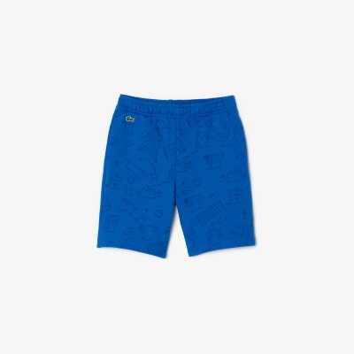 Short à motif crocodile en molleton