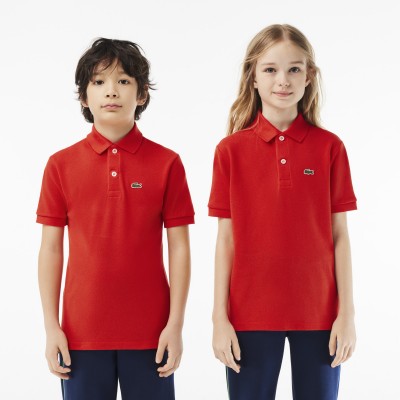 Polo enfant Lacoste regular fit en petit piqué uni